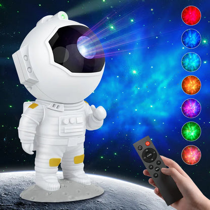 "Transform Your Space into a Mesmerizing Galaxy with Our Astronaut Galaxy Starry Projector Lamp - Perfect Night Light for a Magical Bedroom Ambiance and a Unique Gift for Kids!"