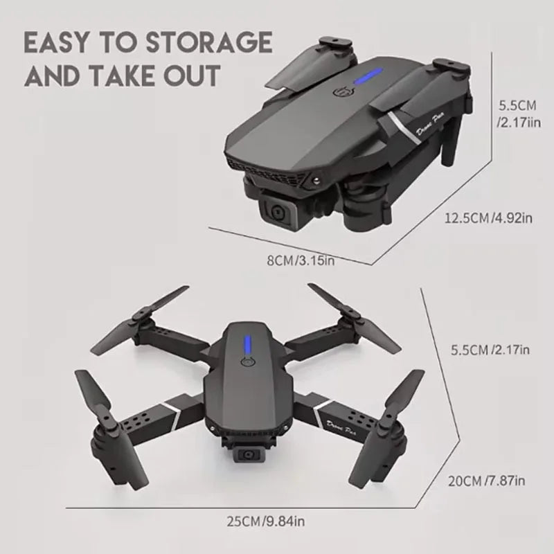 "Experience Aerial Photography Like Never Before with the New E88Pro RC Drone - 4K Professional Camera, Foldable Design, and WiFi FPV for Captivating Shots!"