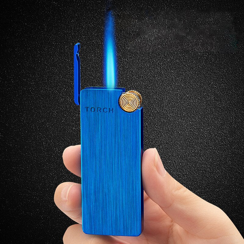 "Ultimate 2020 Turbo Jet Lighter - Sleek Metal Design, Windproof, Perfect for Cigars and Cigarettes - Must-Have Gadget for Stylish Men!"