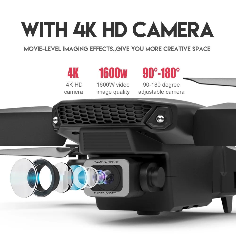 "Experience Aerial Photography Like Never Before with the New E88Pro RC Drone - 4K Professional Camera, Foldable Design, and WiFi FPV for Captivating Shots!"