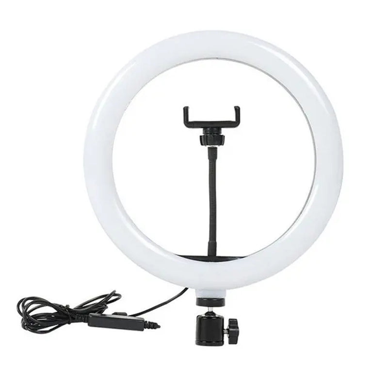 "Capture Perfect Selfies with our 10-Inch Selfie Ring Light - The Ultimate LED Ring Lamp for Stunning Photos and Live Broadcasts!"