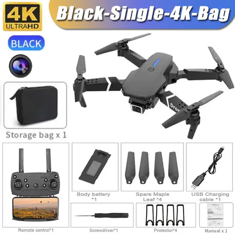 "Experience Aerial Photography Like Never Before with the New E88Pro RC Drone - 4K Professional Camera, Foldable Design, and WiFi FPV for Captivating Shots!"